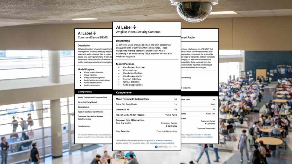 Motorola Solutions presenta le “AI Nutrition Labels”