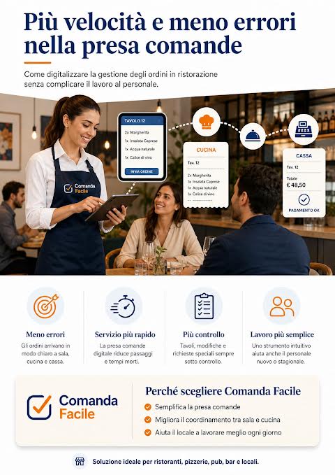 Come digitalizzare la gestione degli ordini in ristorazione senza complicare il lavoro al personale